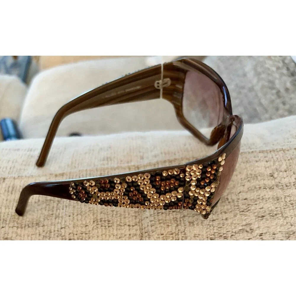 Jimmy Crystal GL888 Sunglasses Swarovski Crystal Leopard plastic frame